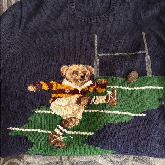 Polo Ralph Lauren Other - Polo by Ralph Lauren Navy Rugby Bear Crewneck Sweater